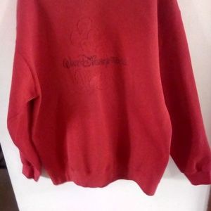 Women's Red DIsney World Sweatshirt